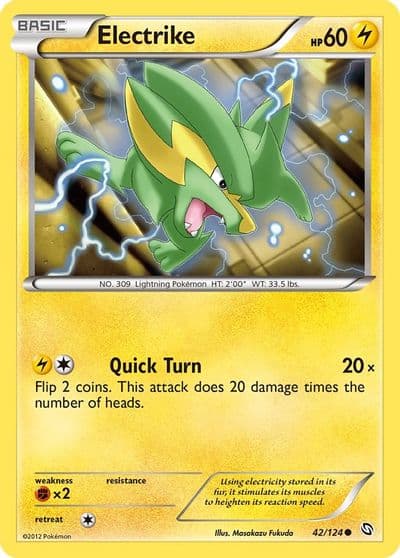 Electrike (42) Dragons Exalted Pokemon card