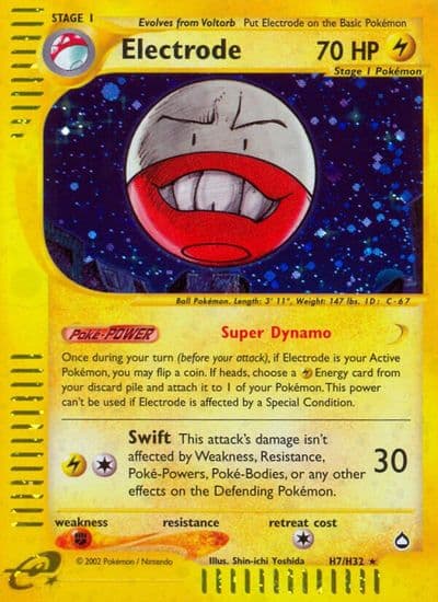 Electrode (H7) Aquapolis Pokemon card