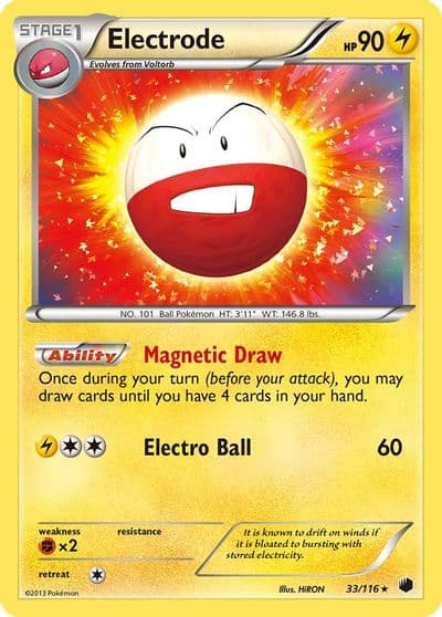 Electrode Plasma Freeze Pokemon card