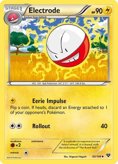 Electrode XY Base Set Pokemon card