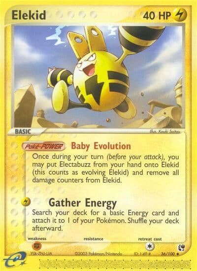 Elekid Sandstorm Pokemon card