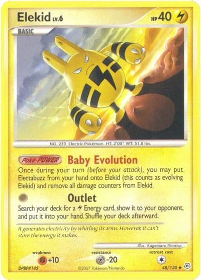 Elekid Diamond and Pearl Pokemon card