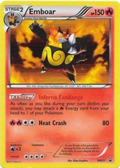 Emboar - BW21 Black and White Promos Pokemon card