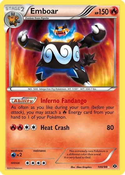 Emboar Next Destinies Pokemon card