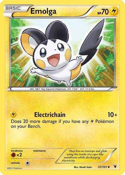 Emolga Noble Victories Pokemon card