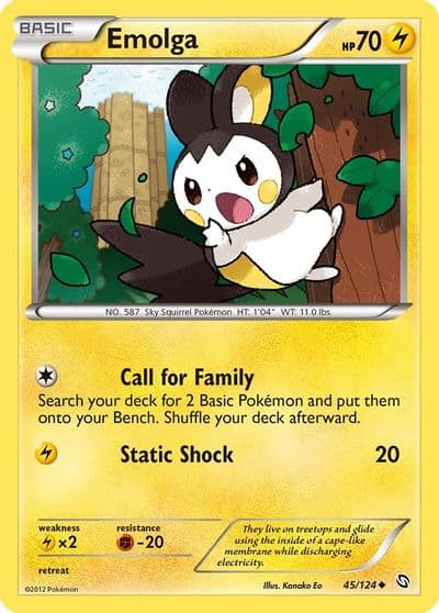 Emolga Dragons Exalted Pokemon card