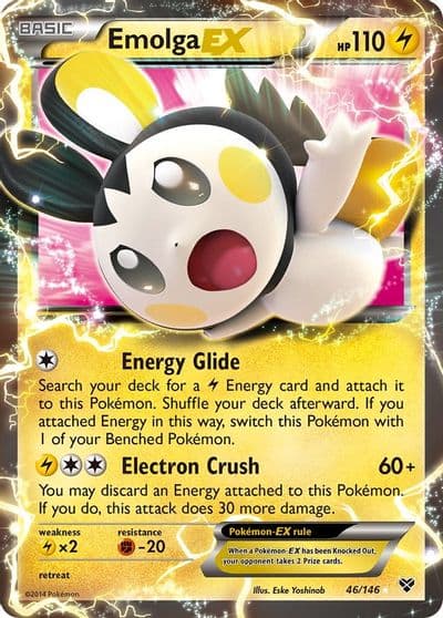 Emolga EX XY Base Set Pokemon card