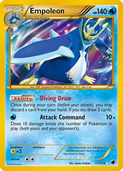 Empoleon (117 Secret Rare) Plasma Freeze Pokemon card