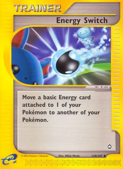 Energy Switch Aquapolis Pokemon card
