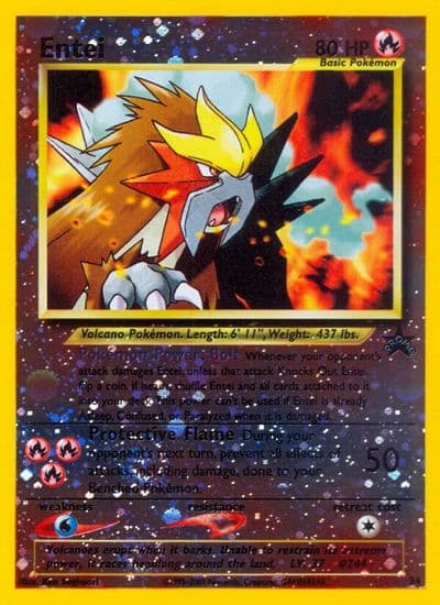 Entei WoTC Promo Pokemon card