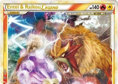 Entei & Raikou Legend (top) Unleashed Pokemon card