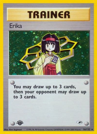 Erika (16) Gym Heroes Pokemon card