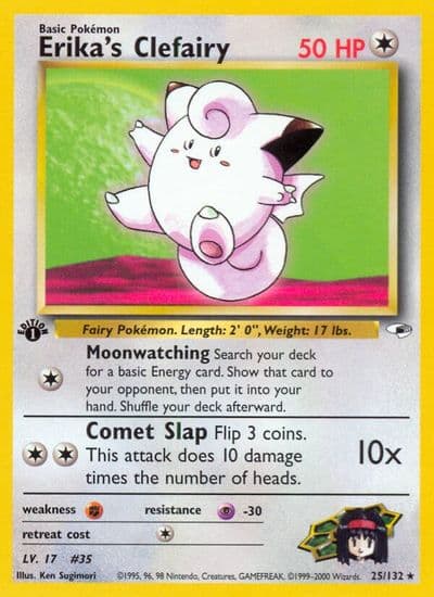 Erika's Clefairy Gym Heroes Pokemon card