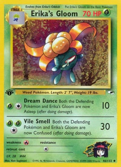 Erika's Gloom (46) Gym Heroes Pokemon card