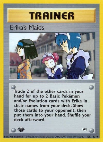 Erika's Maids Gym Heroes Pokemon card