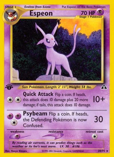 Espeon (20) Neo Discovery Pokemon card