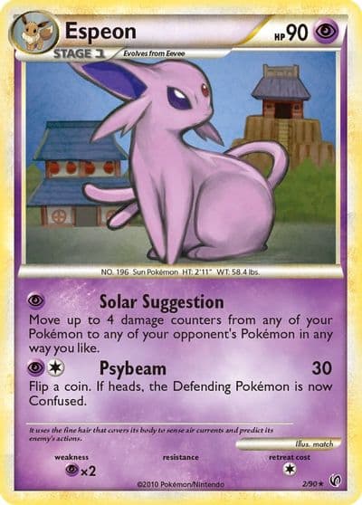 Espeon Undaunted Pokemon card