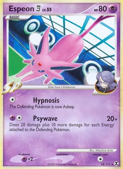 Espeon E4 Rising Rivals Pokemon card