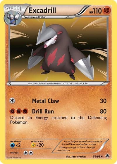 Excadrill (56) Emerging Powers Pokemon card