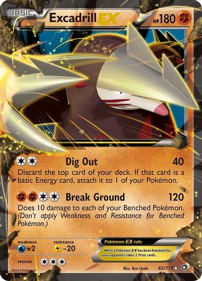 Excadrill EX Legendary Treasures Pokemon card