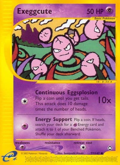 Exeggcute (77) Aquapolis Pokemon card