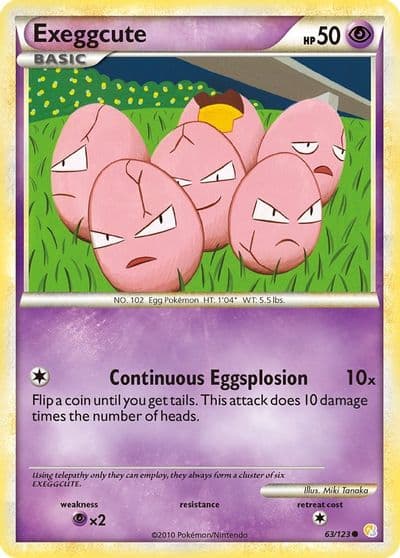 Exeggcute HeartGold SoulSilver Pokemon card