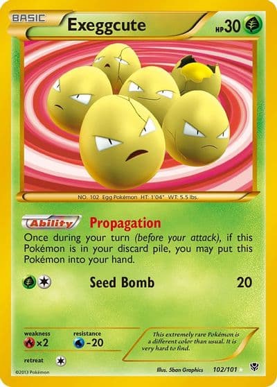 Exeggcute (102 Secret Rare) Plasma Blast Pokemon card