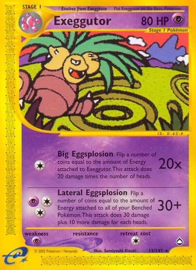 Exeggutor (13) Aquapolis Pokemon card