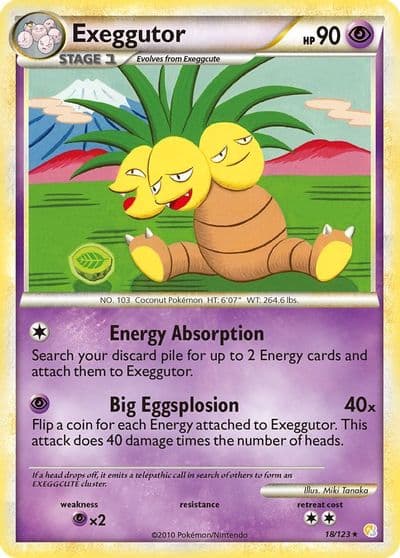 Exeggutor HeartGold SoulSilver Pokemon card