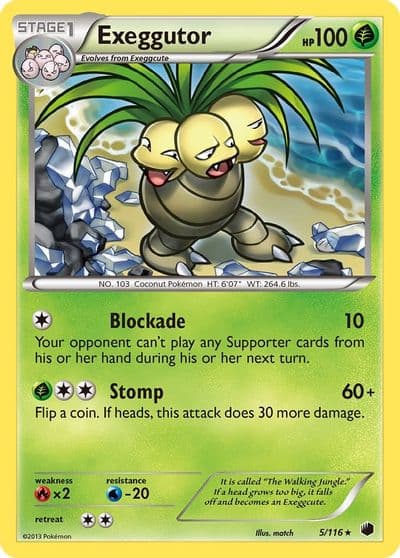 Exeggutor Plasma Freeze Pokemon card