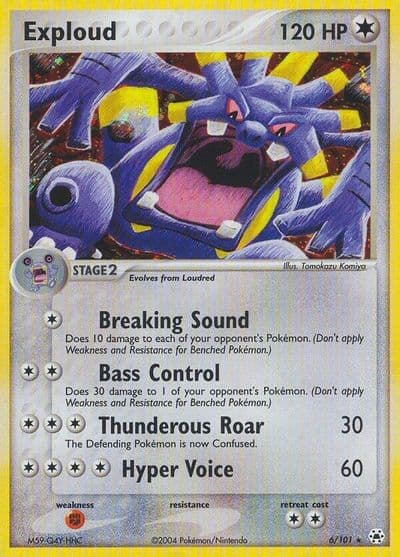 Exploud Hidden Legends Pokemon card