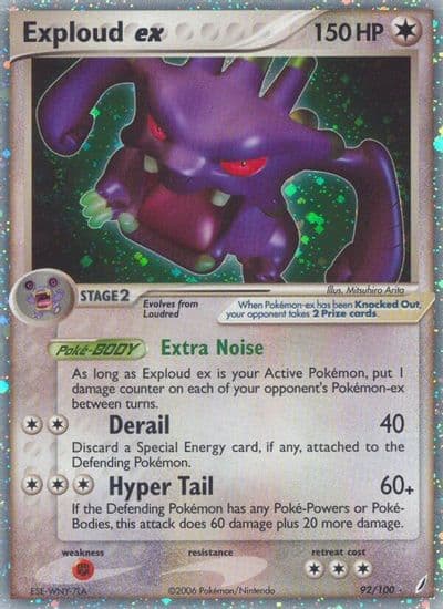 Exploud ex Crystal Guardians Pokemon card