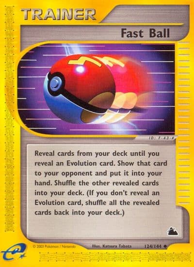 Fast Ball Skyridge Pokemon card