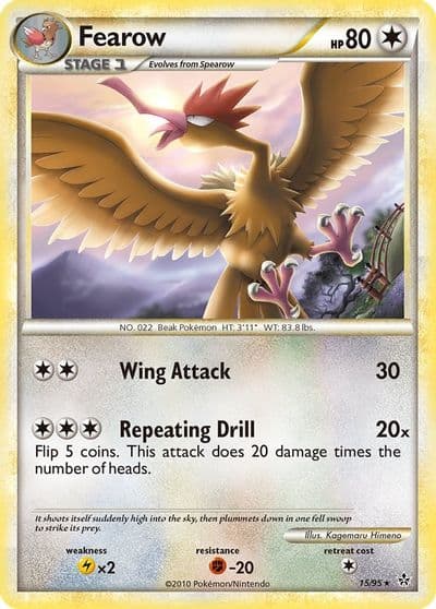 Fearow Unleashed Pokemon card
