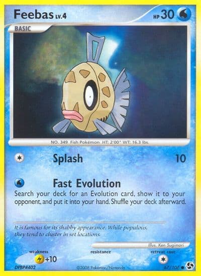 Feebas Great Encounters Pokemon card