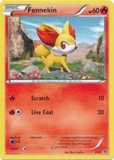 Fennekin Kalos Starter Set Pokemon card