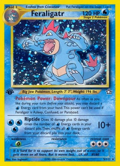 Feraligatr (5) Neo Genesis Pokemon card