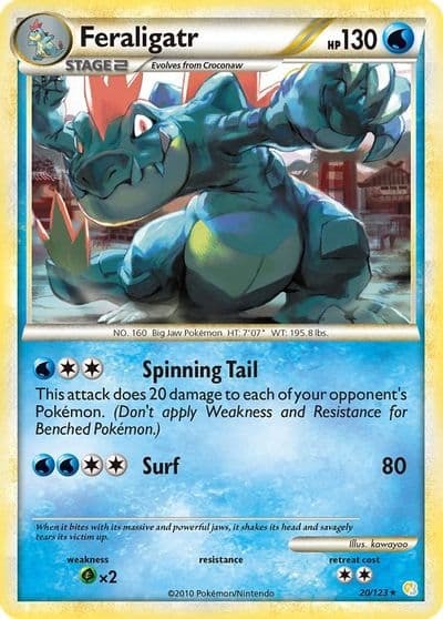 Feraligatr HeartGold SoulSilver Pokemon card