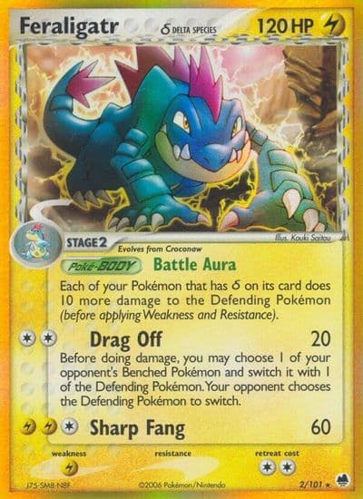 Feraligatr (Delta Species) Dragon Frontiers Pokemon card