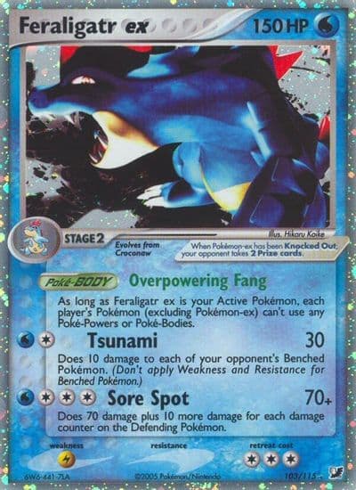 Feraligatr ex Unseen Forces Pokemon card