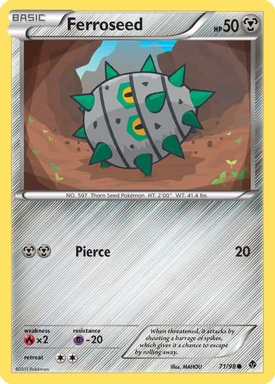 Ferroseed (71) Emerging Powers Pokemon card