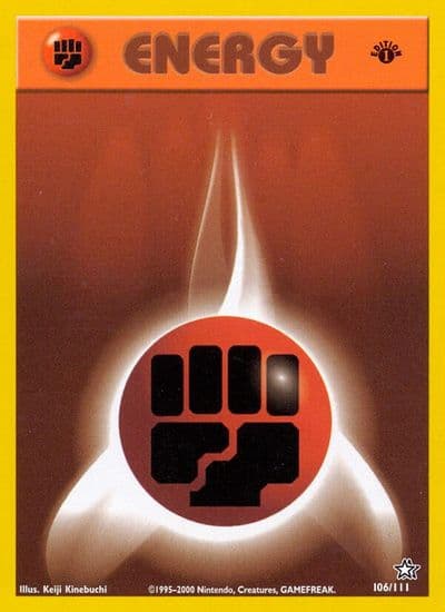 Fighting Energy Neo Genesis Pokemon card