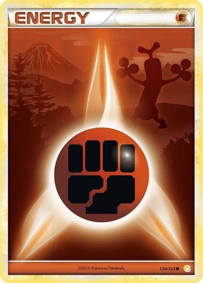 Fighting Energy HeartGold SoulSilver Pokemon card