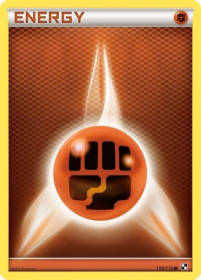 Fighting Energy Black and White Pokemon card