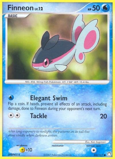 Finneon Mysterious Treasures Pokemon card