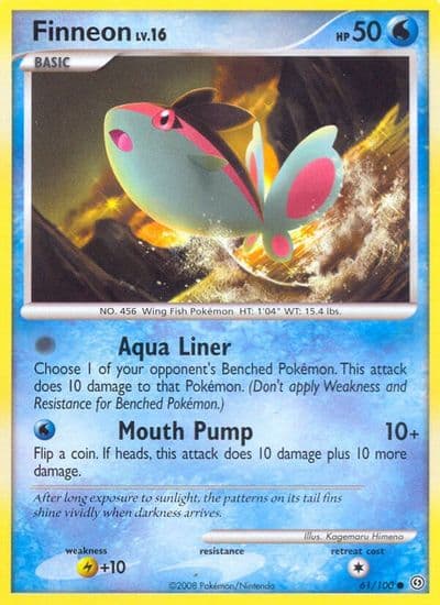 Finneon Stormfront Pokemon card