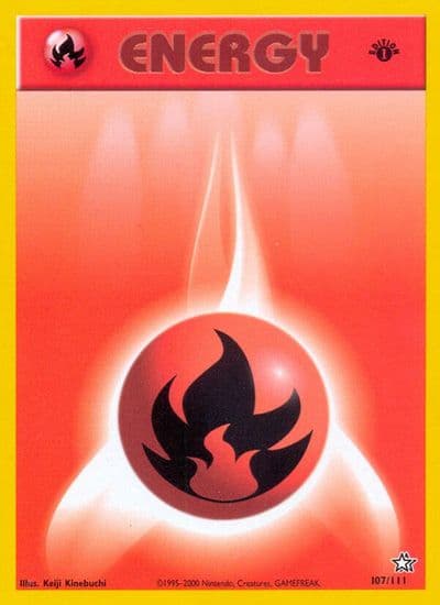 Fire Energy Neo Genesis Pokemon card