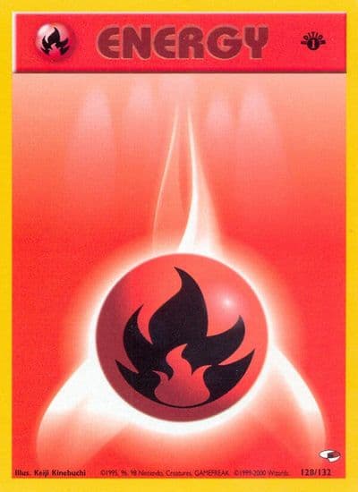 Fire Energy Gym Heroes Pokemon card