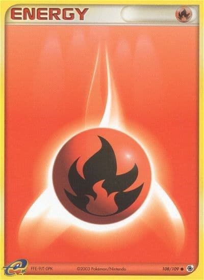 Fire Energy Ruby and Sapphire Pokemon card