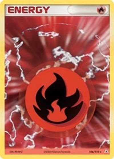 Fire Energy Holon Phantoms Pokemon card